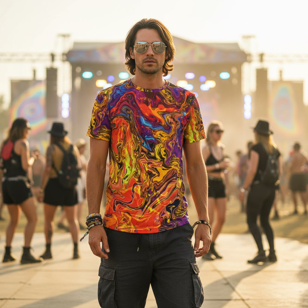 Liquid Fire Cotton T-Shirt
