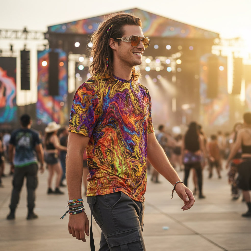Liquid Fire Crushed Velvet T-Shirt