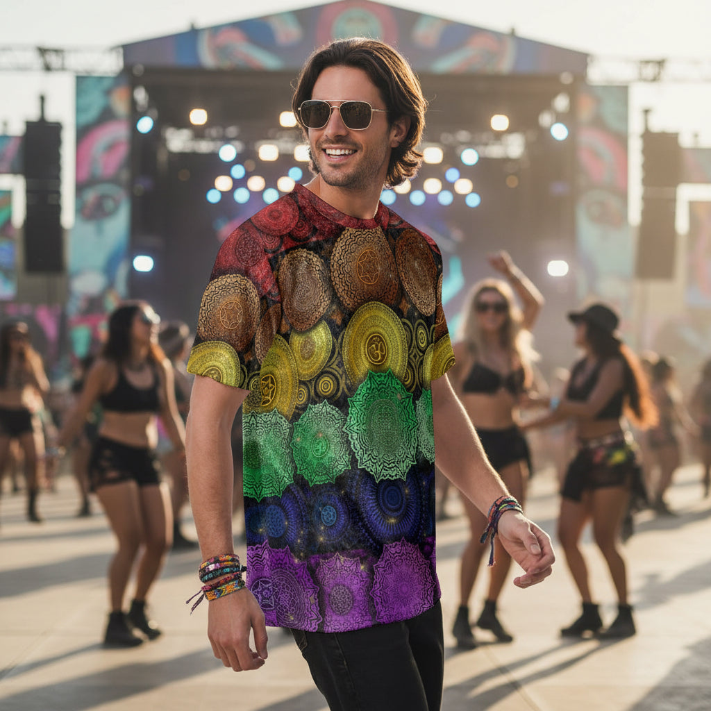 Crushed Velvet T-Shirt | Chakra Mandala