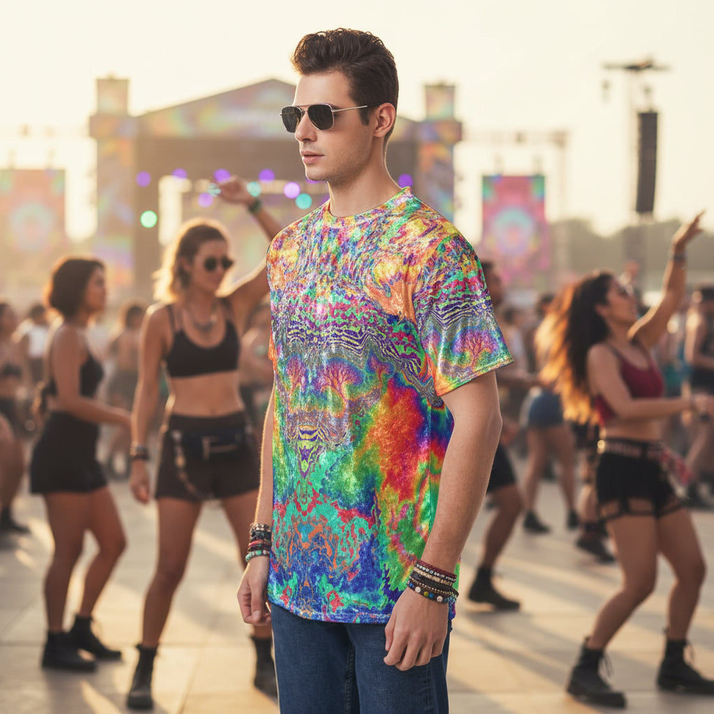 Crushed Velvet T-Shirt | Acid Melt