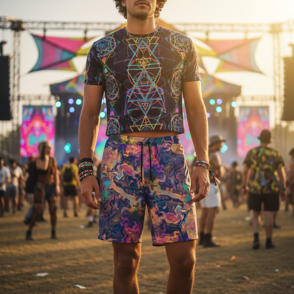 Liquified Abyss Unisex Cotton Shorts
