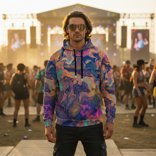 Cotton Unisex Pullover Hoodie | Liquified Abyss
