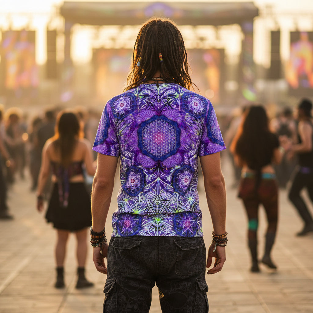 Angel Catcher Light Purple Cotton T-Shirt