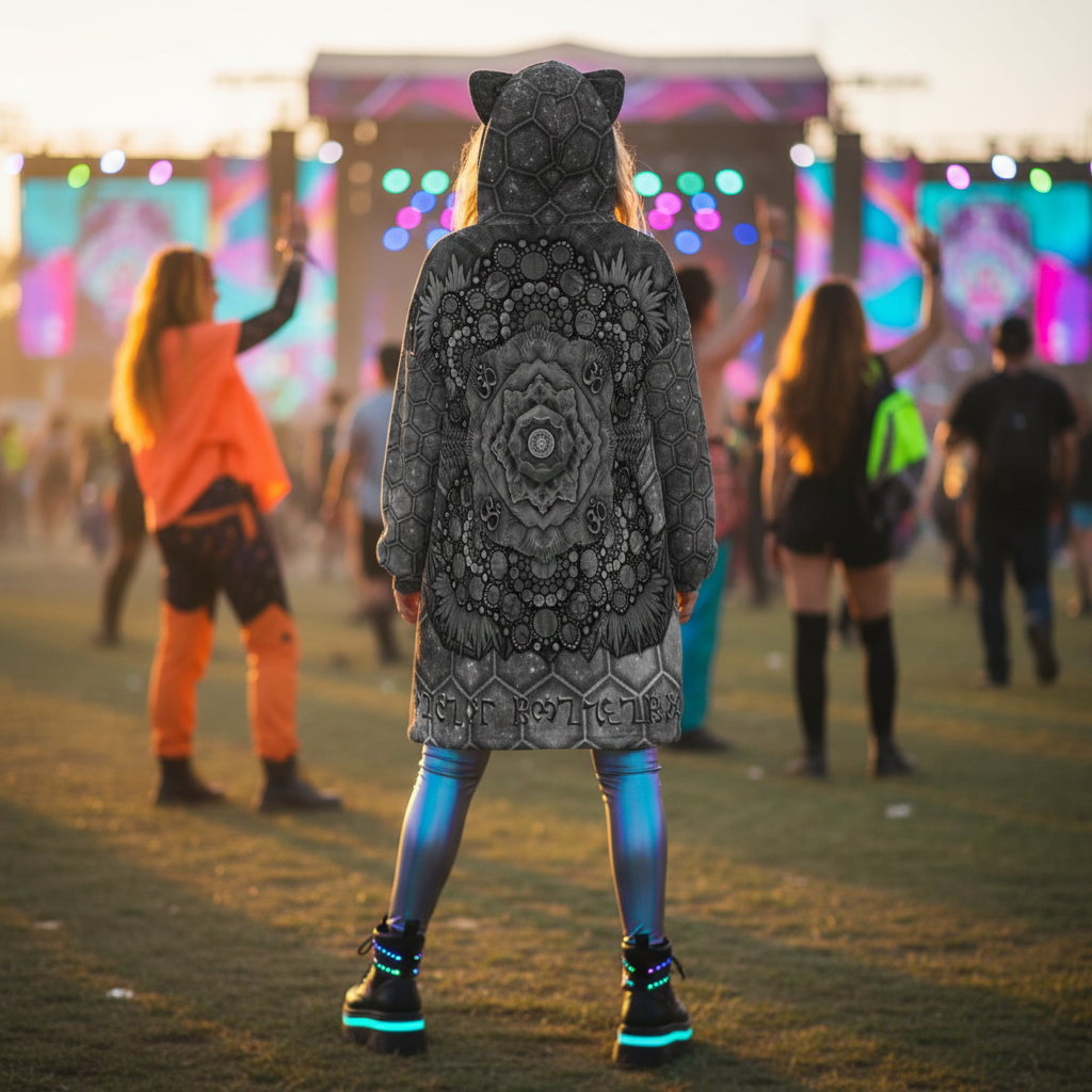 Hooded Blanket w/ Ears | Madriax Grey