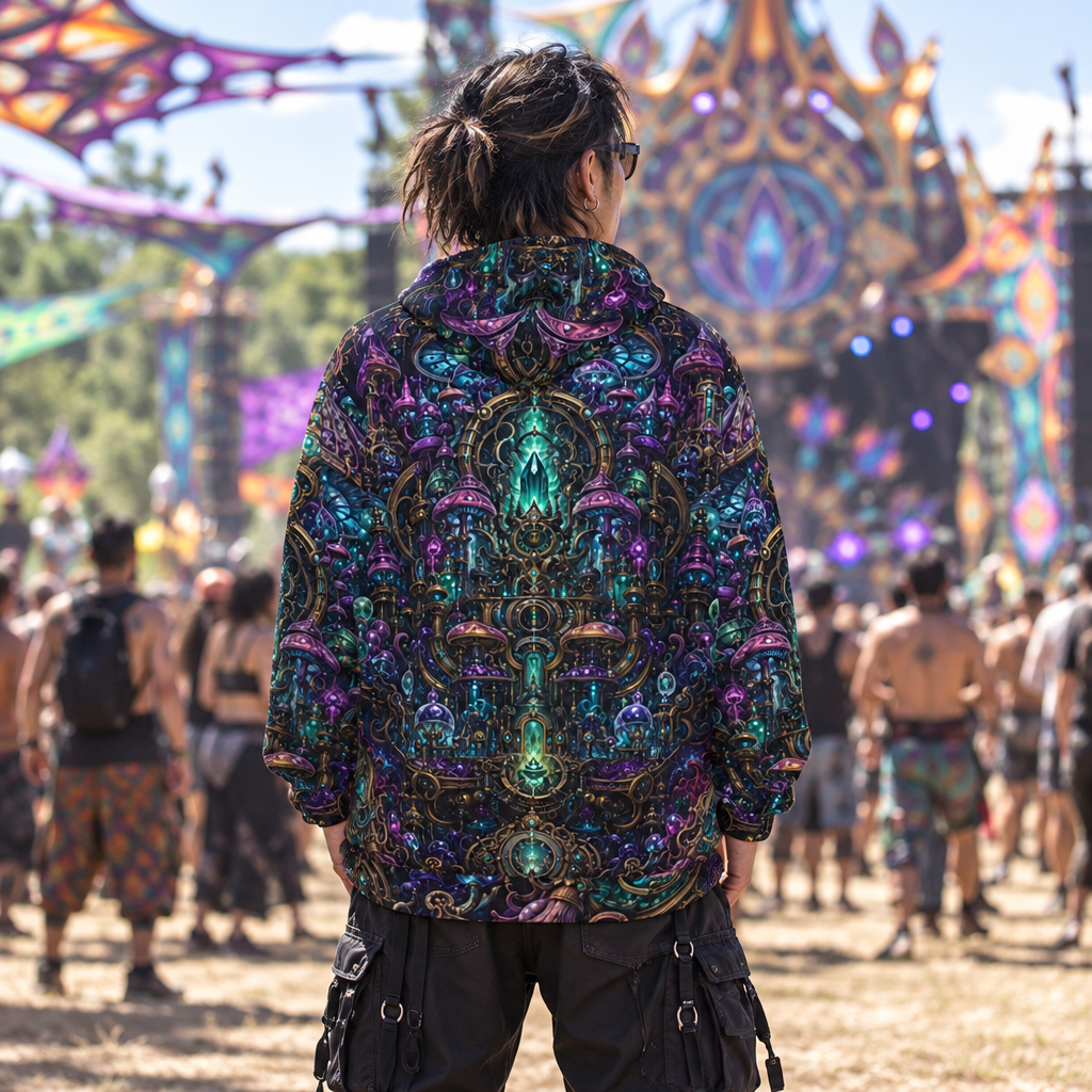Crystal Shroom Kingdom | Cotton Unisex Pullover Hoodie