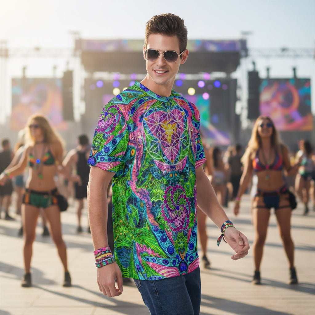Crushed Velvet T-Shirt | Psy Tribal Shroom
