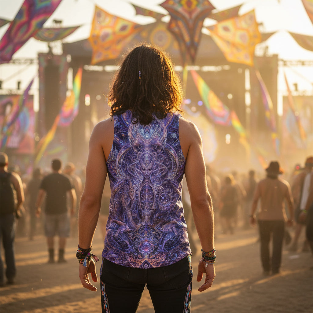 Crushed Velvet Tank Top | Galactic Alien Oracle