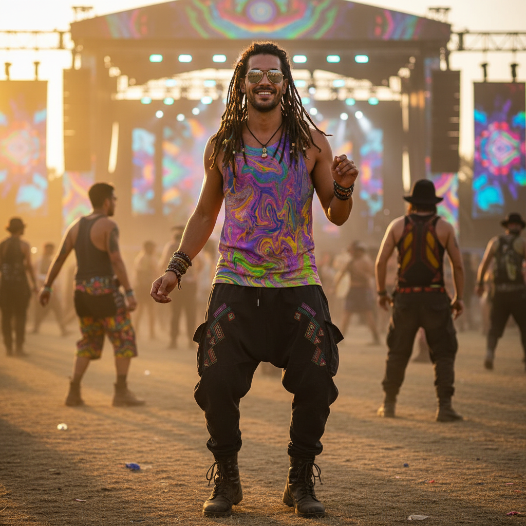 Crushed Velvet Tank Top | Psytrance