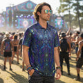 Crushed Velvet Men's Polo Shirt | Celestial Temple