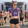 Cropped T-shirt | Amethyst Unicorn