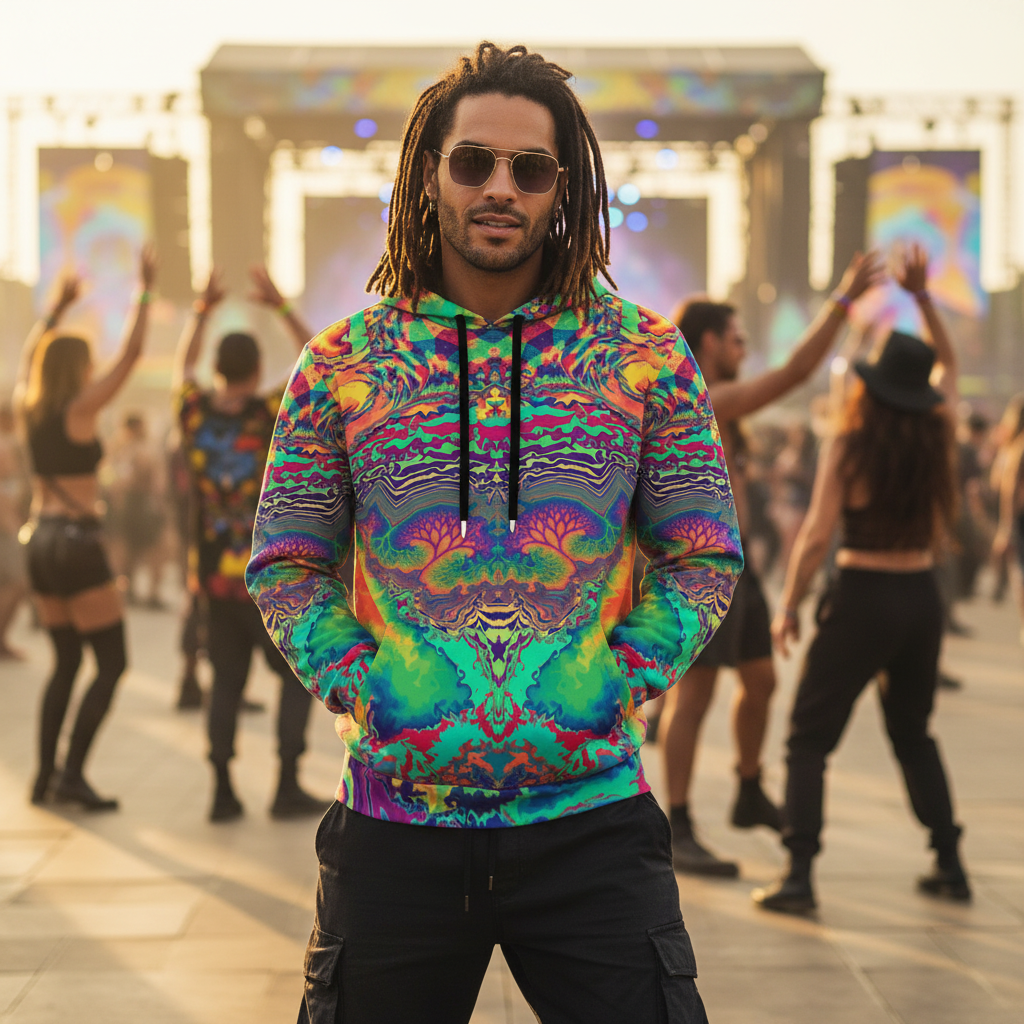 Acid Melt Unisex Cotton Pullover Hoodie