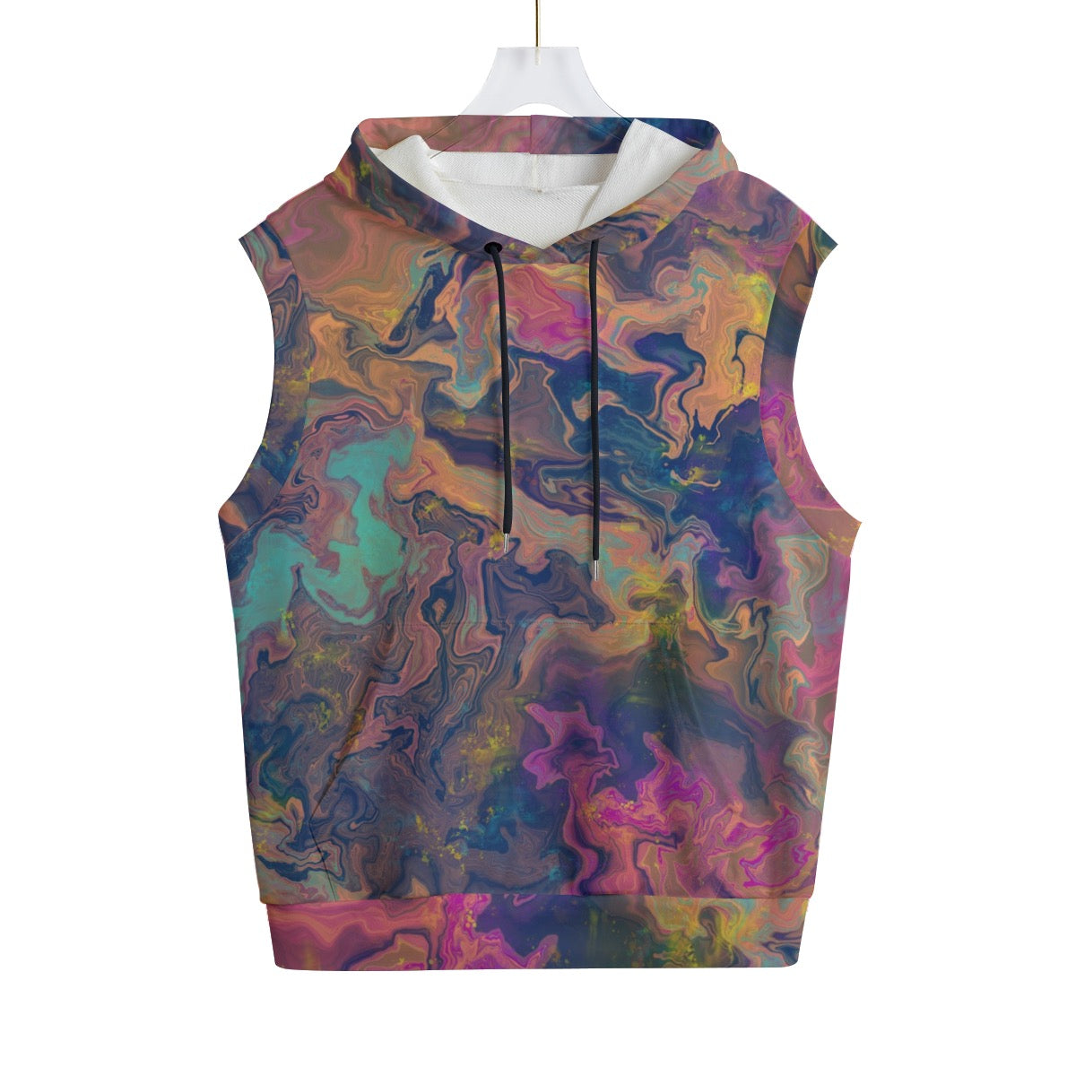 Liquidied Abyss Cotton Sleeveless Pullover Hoodie Vest