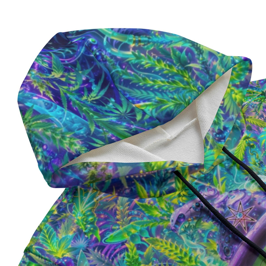 Alien Wizard Stoner Cotton Sleeveless Pullover Hoodie Vest