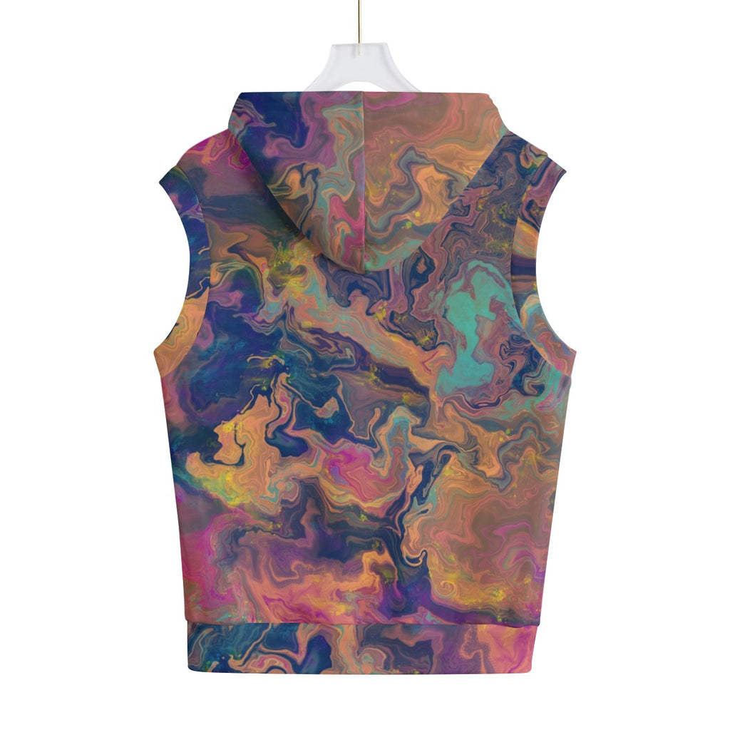 Liquidied Abyss Cotton Sleeveless Pullover Hoodie Vest