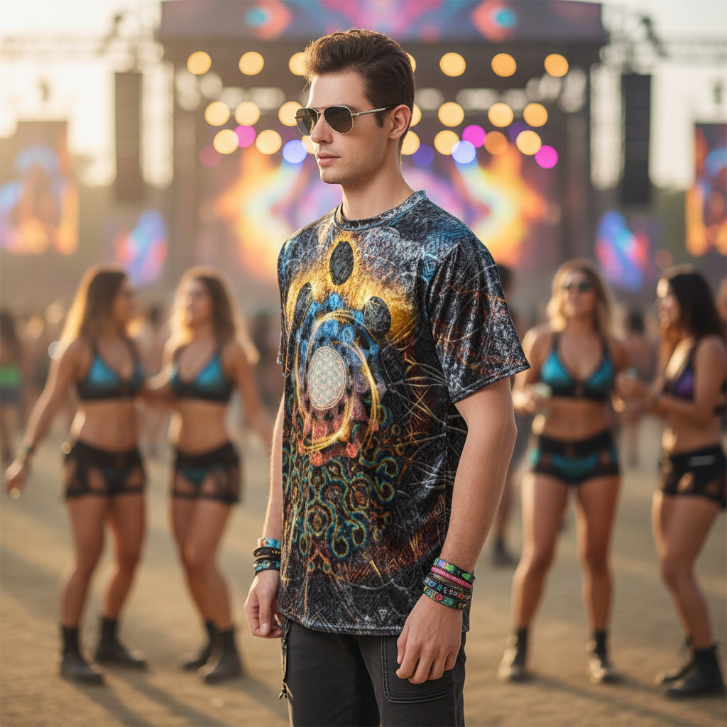Crushed Velvet T-Shirt | Solar Eclipse