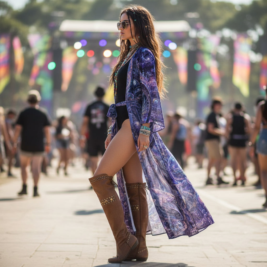 Chiffon Kimono | Galactic Alien Oracle