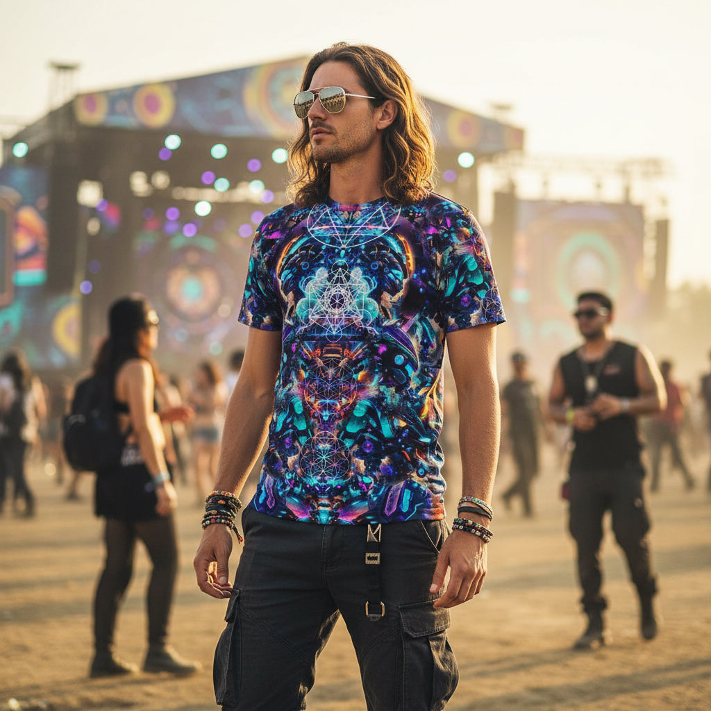 Cyber Punk Mech Cotton T-Shirt