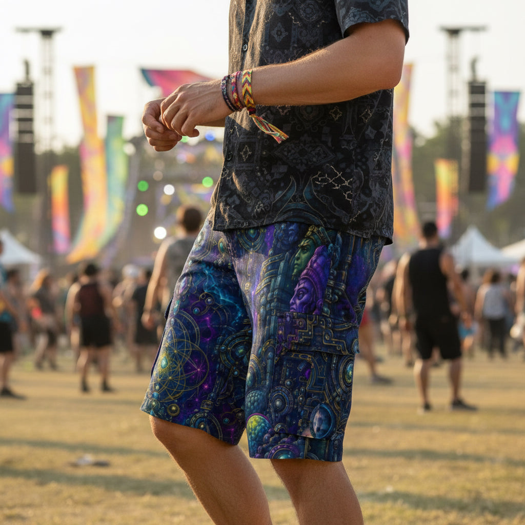 Celestial Temple Men's Cargo Shorts