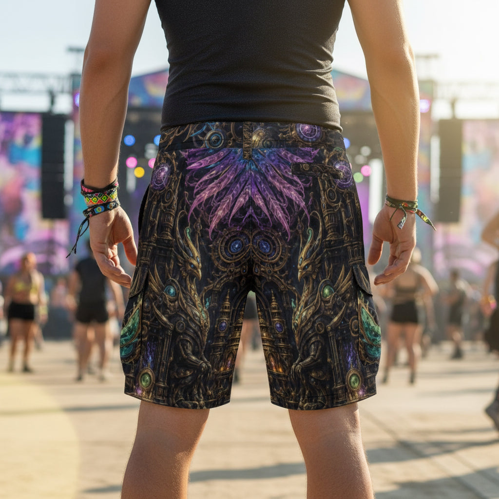 Golden Phoenix Cargo Shorts
