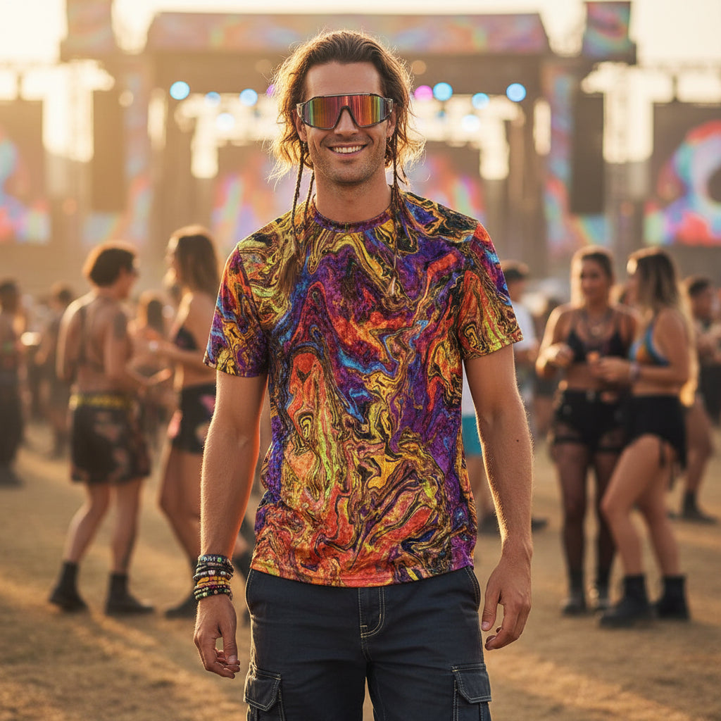 Liquid Fire Crushed Velvet T-Shirt