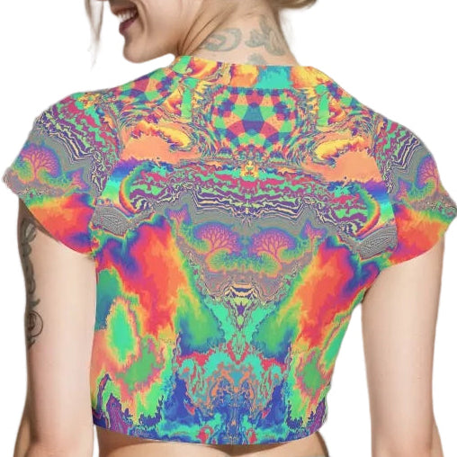 Cropped T-shirt | Acid Melt