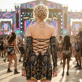 Lace-up Tube Dress | Egyptian Atlantis