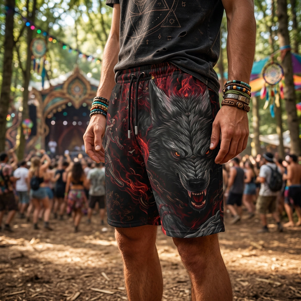 Cotton Shorts | Crimson Fenrir