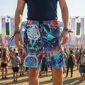 Alien Cyber Punk Mech Unisex Cotton Shorts