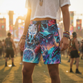 Alien Cyber Punk Mech Unisex Cotton Shorts