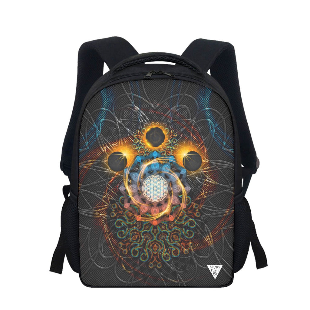 Solar Eclipse backpack front angle for festival essentials