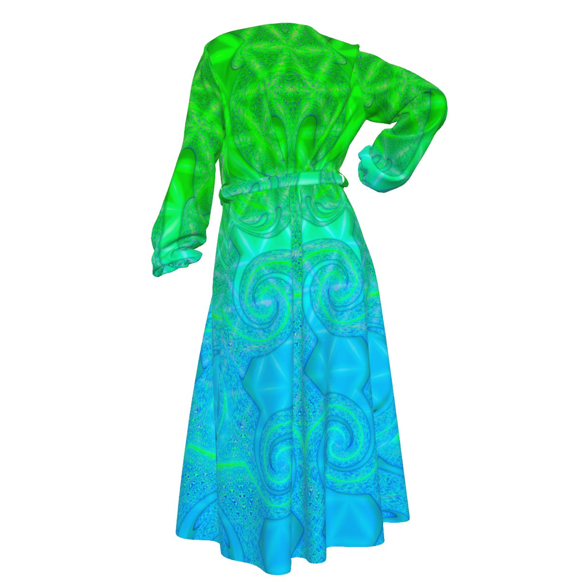 Chiffon Kimono | Psy Swirl Blue