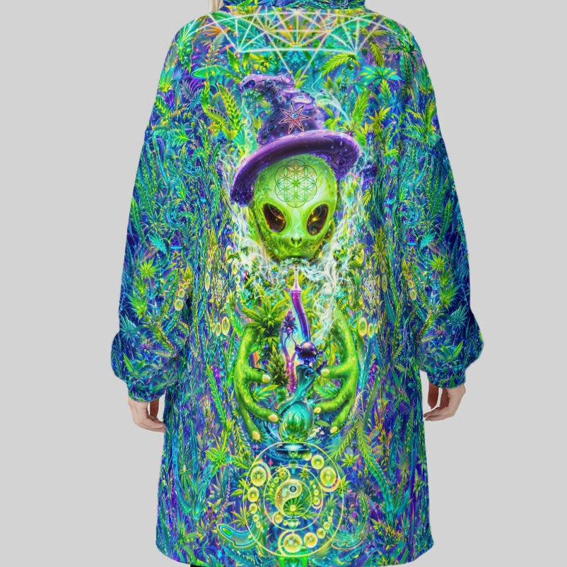 Hooded Blanket w/ Ears | Alien Wizard Stoner