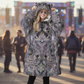 Hooded Blanket w/ Ears | Cosmic Cross Silver