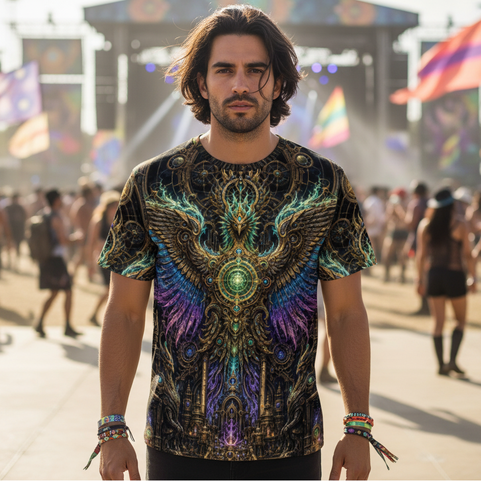 Cotton T-Shirt | Golden Phoenix