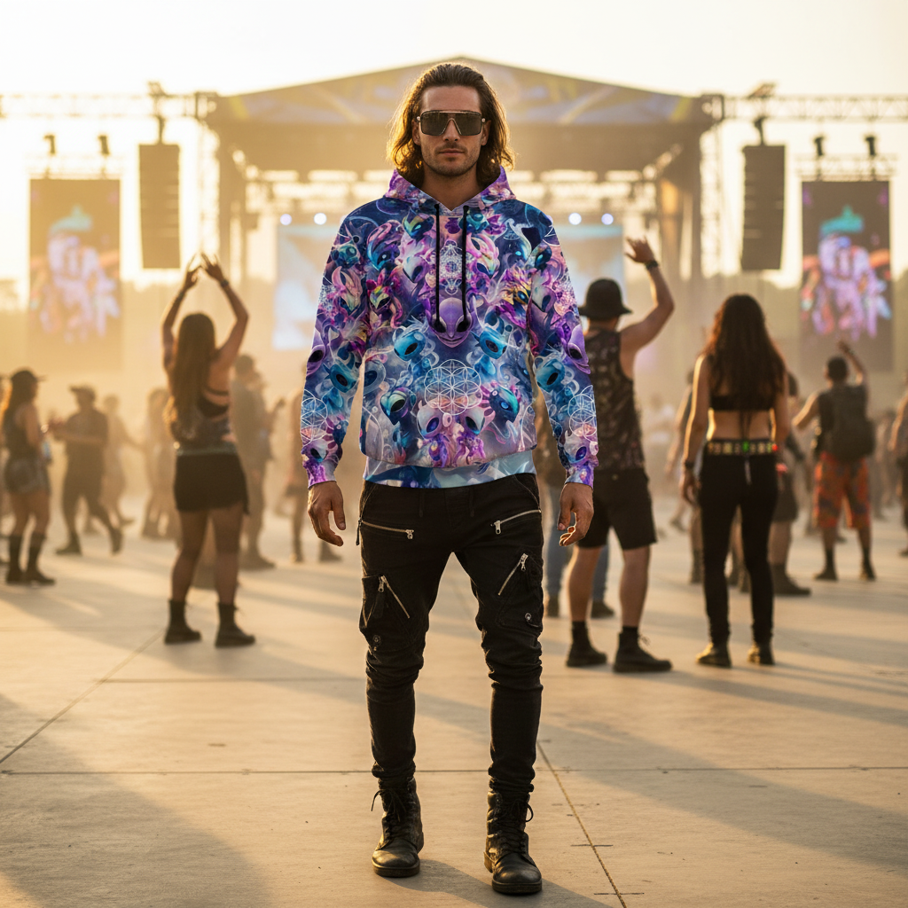 Alien Dimensions Unisex Cotton Pullover Hoodie