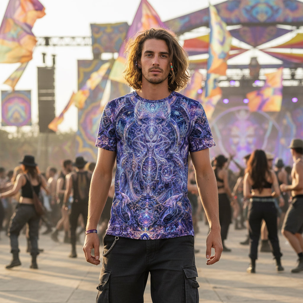 Galactic Alien Oracle Cotton T-Shirt