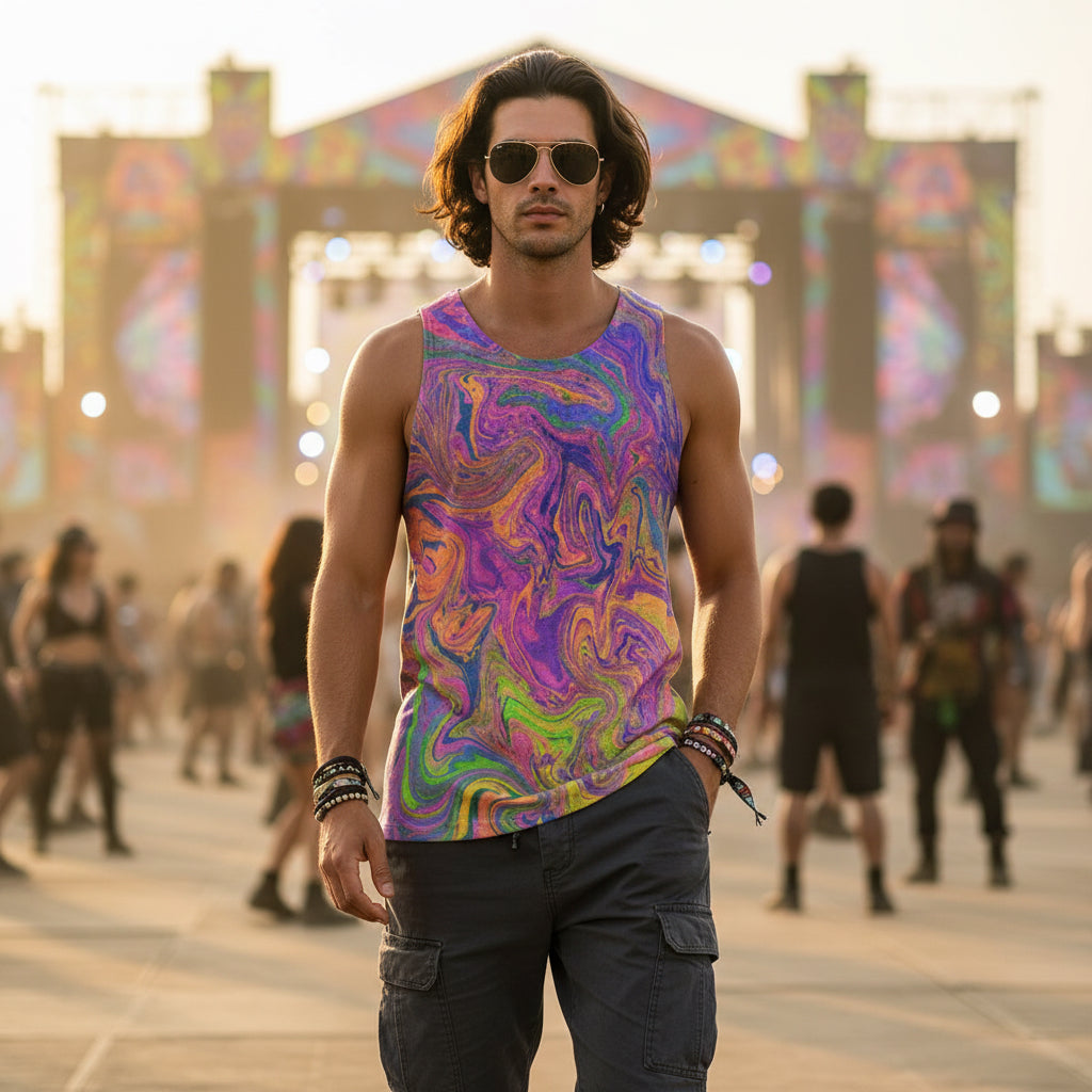 Crushed Velvet Tank Top | Psytrance
