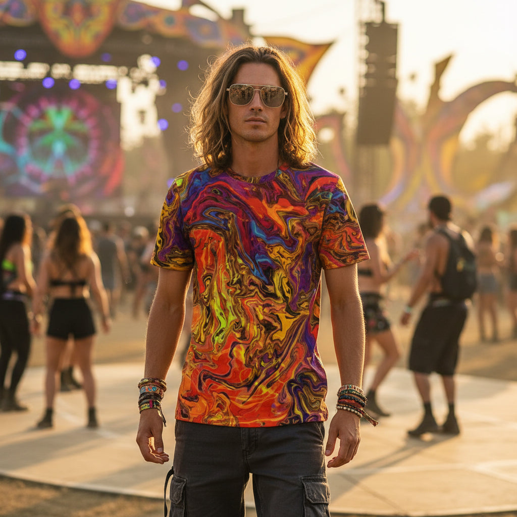 Liquid Fire Cotton T-Shirt
