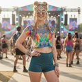 Cropped T-shirt | Acid Melt