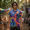 Crushed Velvet Polo Shirt | Molten Plasma