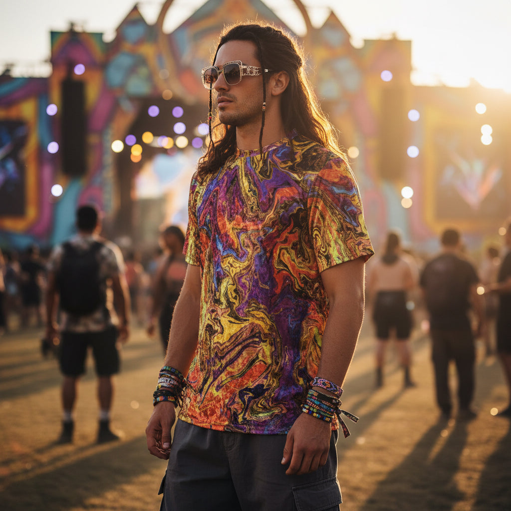 Liquid Fire Crushed Velvet T-Shirt