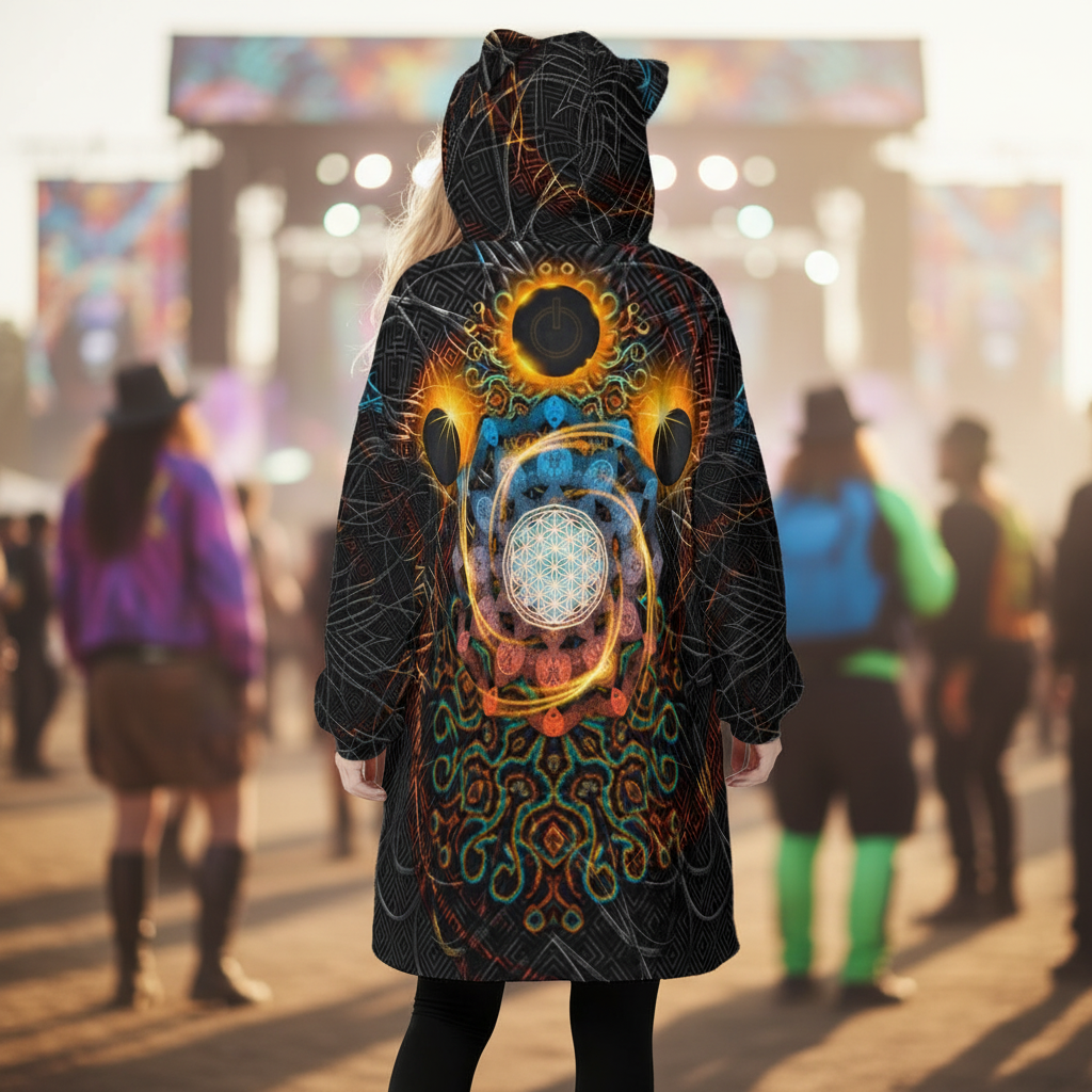 Hooded Blanket w/ Ears | Solar Eclipse