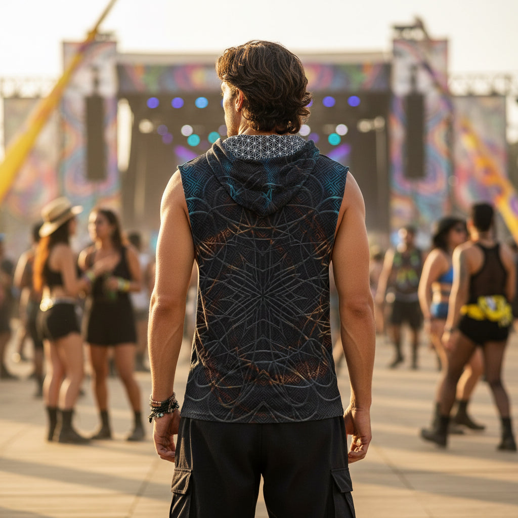 Solar Eclipse Men’s Sleeveless Hoodie