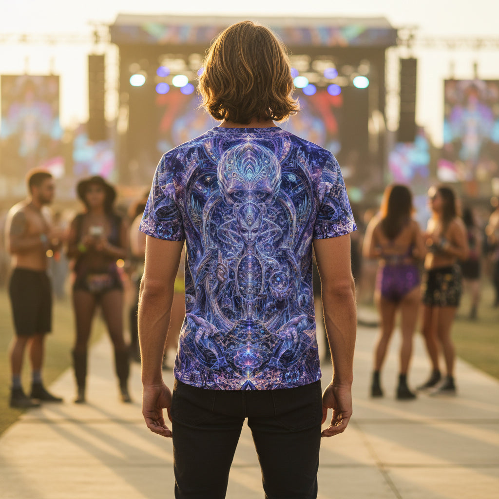 Galactic Alien Oracle Cotton T-Shirt