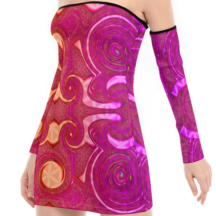 Lace-Up Tube Dress | Psy Swirl