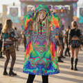 Hooded Blanket w/ Ears | Acid Melt