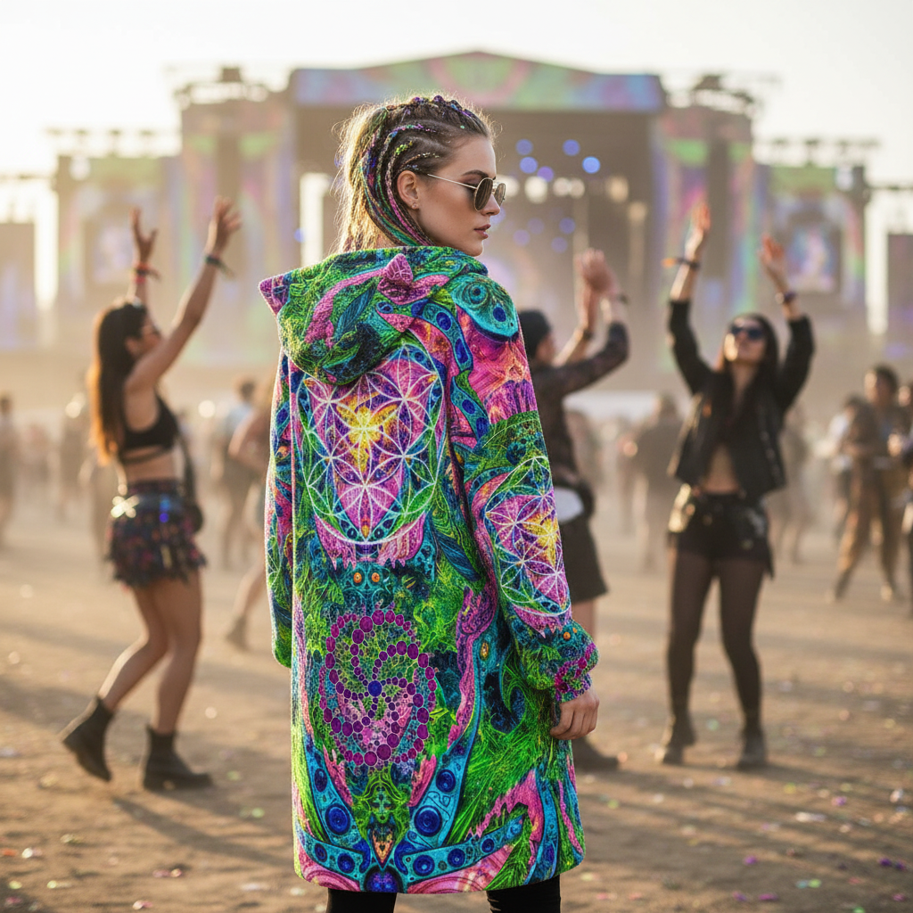 Hooded Blanket w/ Ears | Psy Tribal Shroom