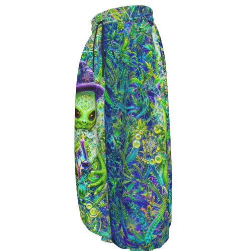 Alien Wizard Stoner men's lantern pants side view with trippy rave style