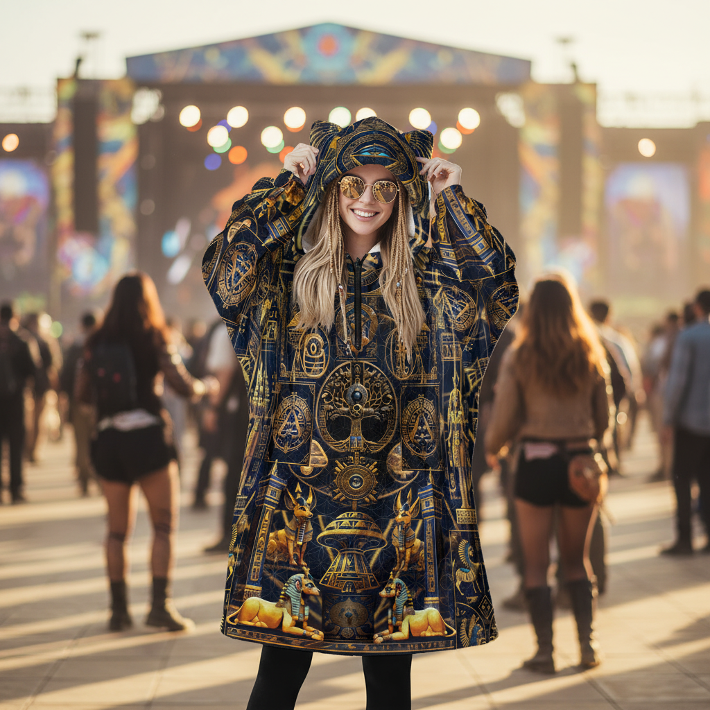 Hooded Blanket w/ Ears | Egyptian Atlantis