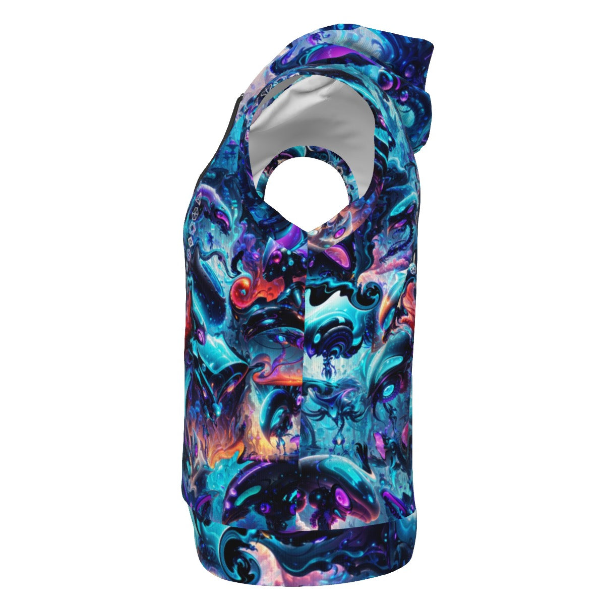 Alien Cyber Punk Mech Cotton Sleeveless Pullover Hoodie Vest
